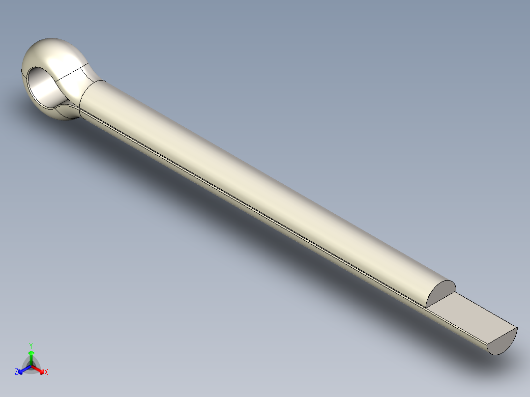 开口销0.6-20主视图