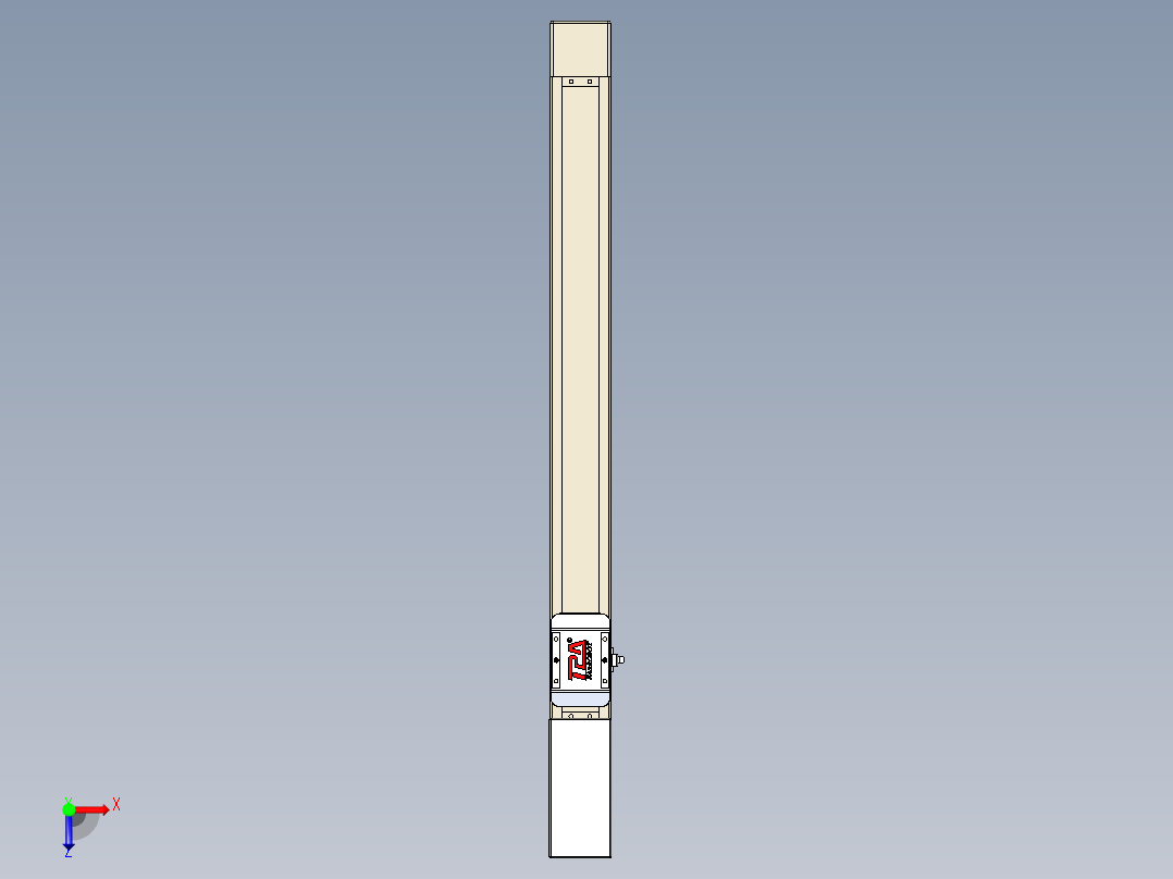 同步带全封闭直线模组TPA-HCB-65S-90-L550-M-Y-P10-N3俯视图