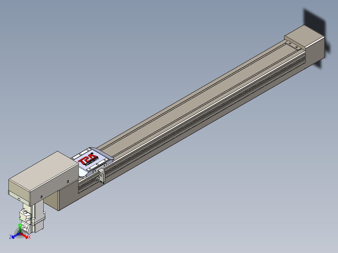 同步带全封闭直线模组TPA-HCB-65S-90-L550-M-Y-P10-N3正等轴测图