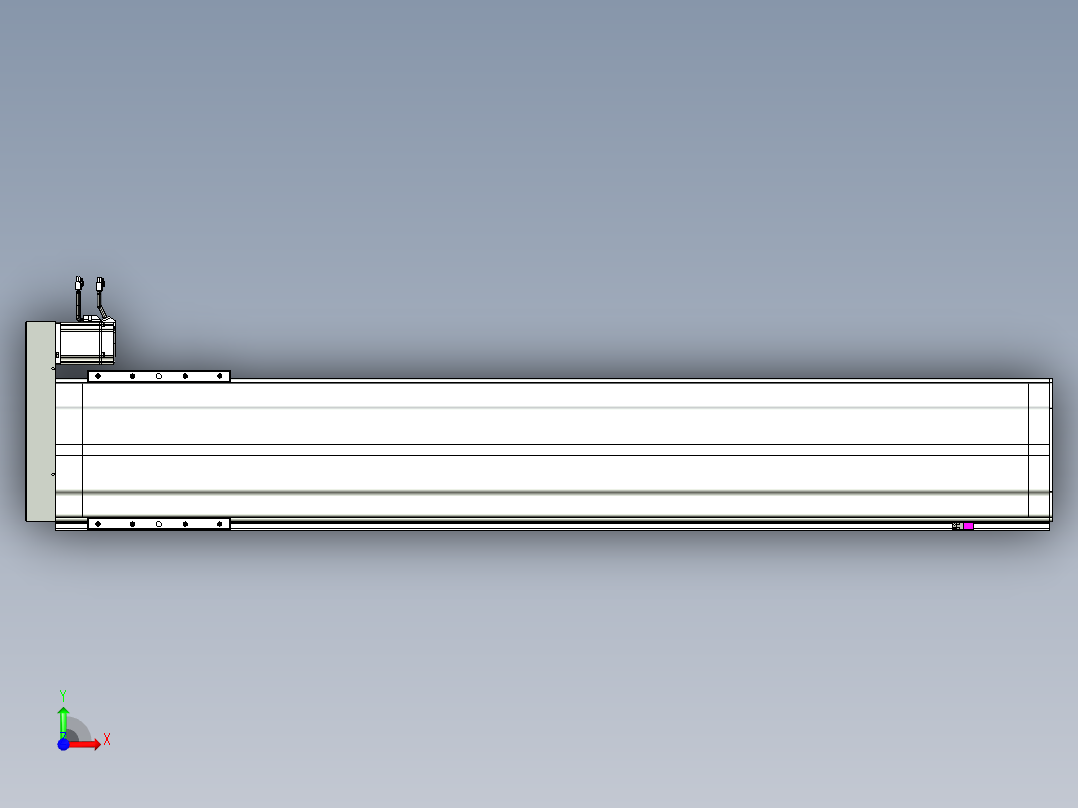 VF丝杆传动-一般环境VF27-Lxx-C-S1500-BR-ZP75-D3前视图