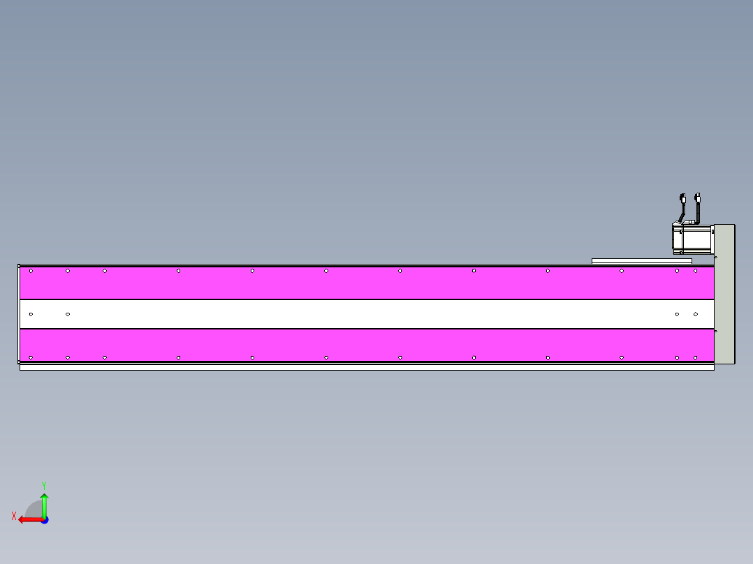 VF丝杆传动-一般环境VF27-Lxx-C-S1500-BR-ZP75-D3后视图