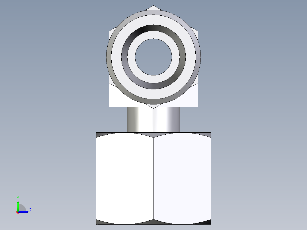 卡套式工业通用硬管接头EO_Standpipe_branch_tee_EVT10SOMD71左视图