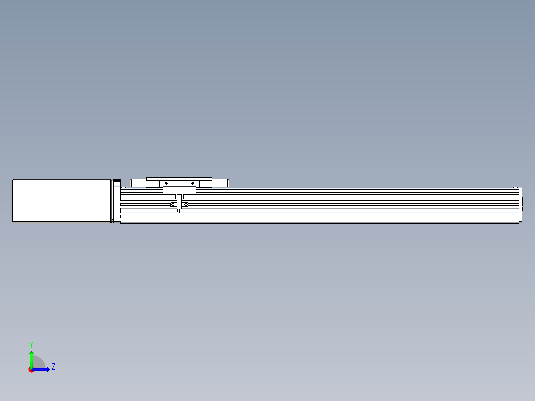 同步带全封闭直线模组TPA-HCB-110D-90-L400-MR-C-P40-N3左视图