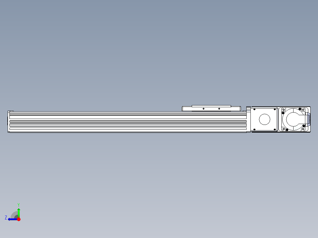 同步带全封闭直线模组TPA-HCB-110D-90-L400-MR-C-P40-N3右视图