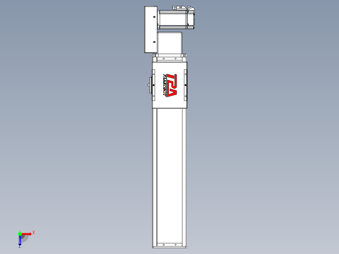 同步带全封闭直线模组TPA-HCB-110D-90-L400-MR-C-P40-N3俯视图