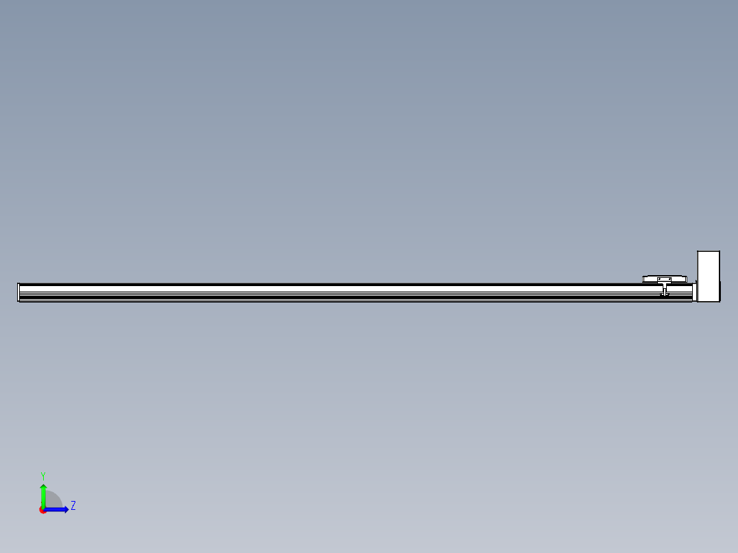 同步带全封闭直线模组TPA-HCB-105D-90-L1750-LU-Y-P20-N3左视图