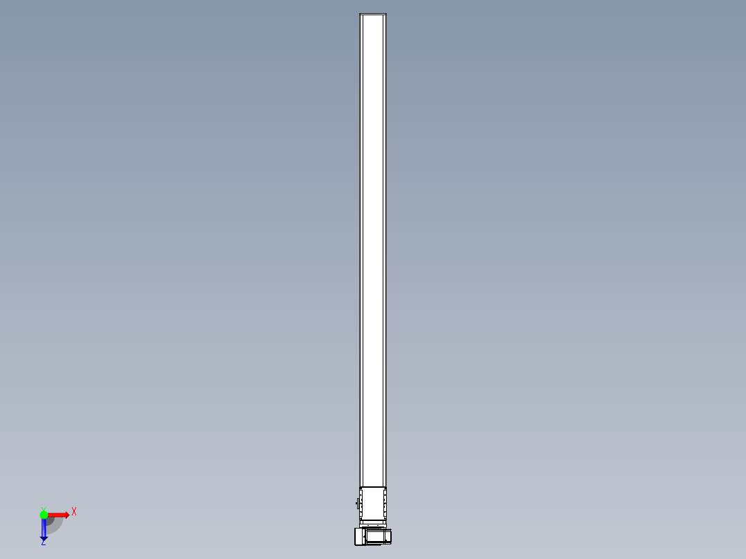 同步带全封闭直线模组TPA-HCB-105D-90-L1750-LU-Y-P20-N3俯视图