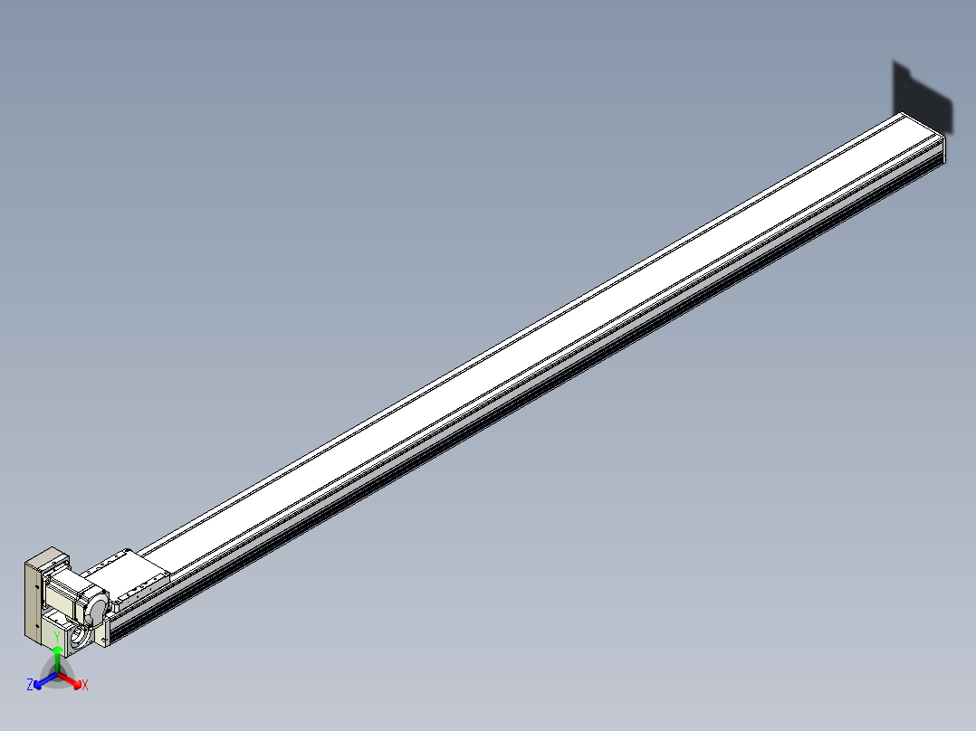 同步带全封闭直线模组TPA-HCB-105D-90-L1750-LU-Y-P20-N3正等轴测图