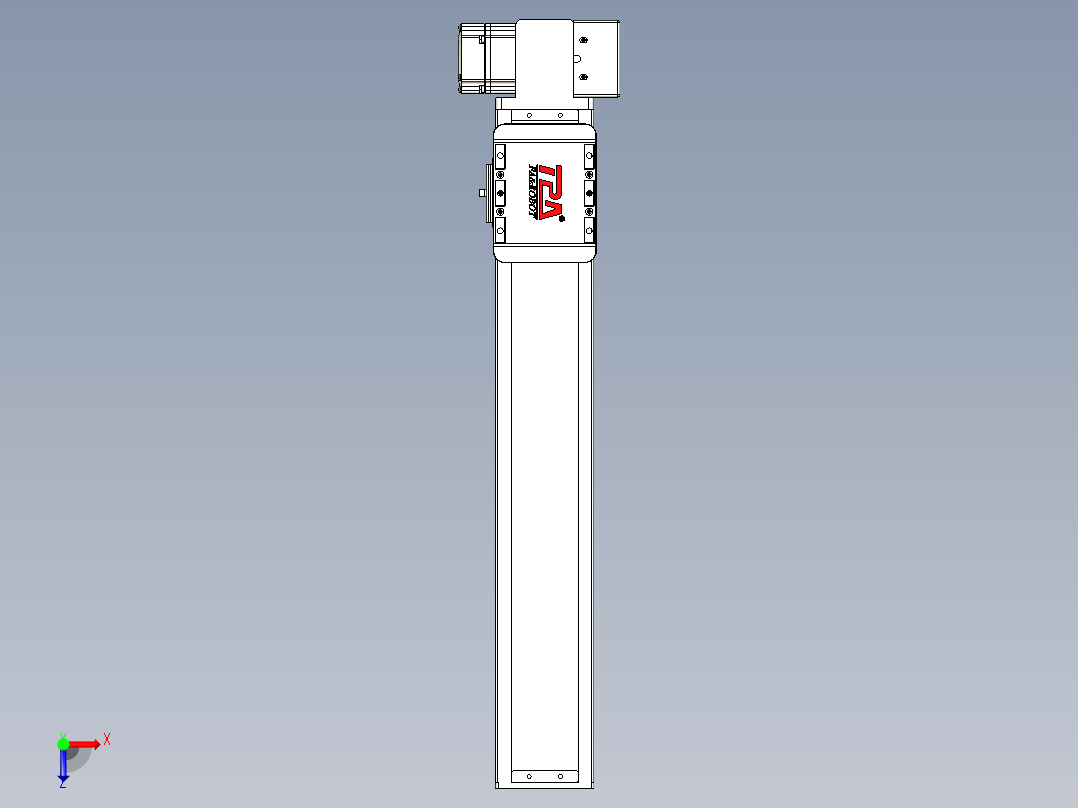 同步带全封闭直线模组TPA-HCB-85D-90-L400-LP-C-P20-N3俯视图
