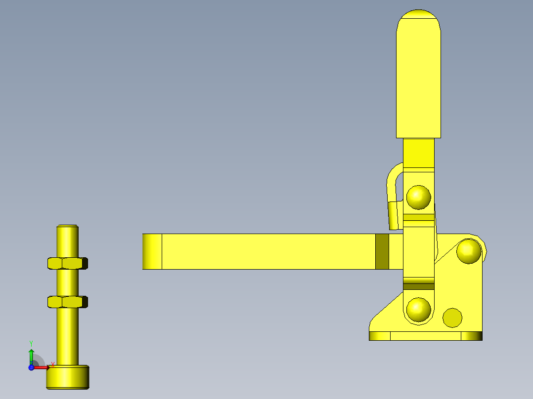 防止浮动孔测定夹具前视图