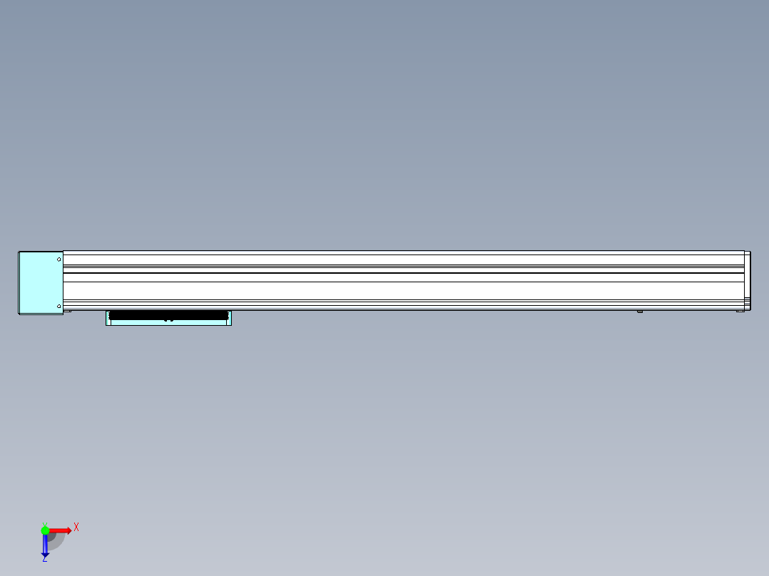 威洛博VC丝杆传动-无尘环境VC14-Lxx-C-S600-BL-ZP40-C3俯视图