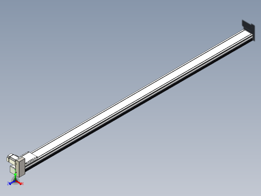 同步带全封闭直线模组TPA-HCB-105D-90-L2300-RU-Y-P20-N3正等轴测图