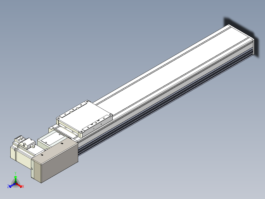 同步带全封闭直线模组TPA-HCB-105D-90-L500-MR-C-P20-N3主视图