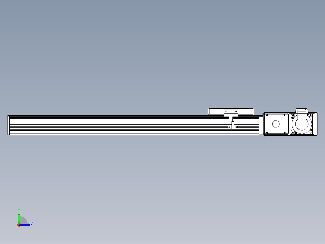 同步带全封闭直线模组TPA-HCB-105D-90-L500-MR-C-P20-N3左视图