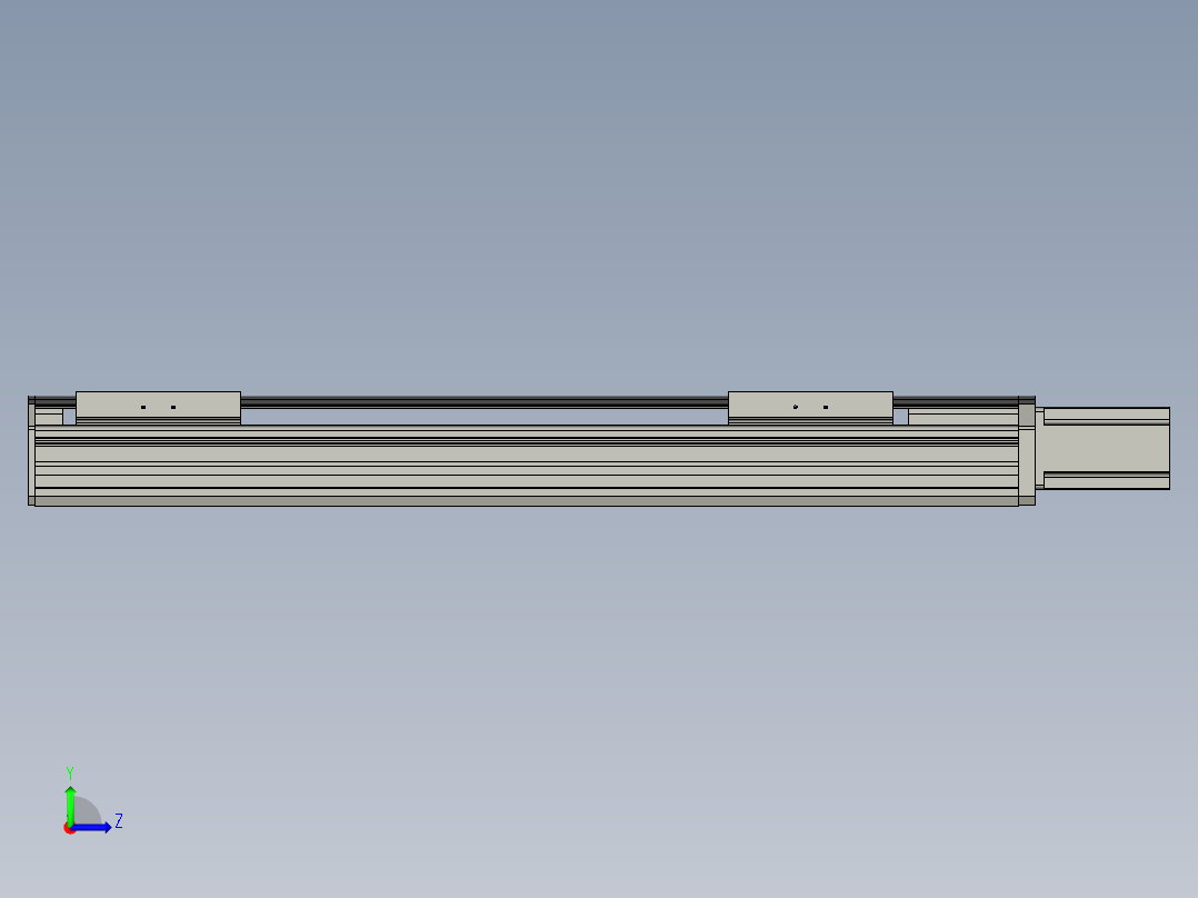 直线模组WG-LHA12-S450-M设计图纸左视图