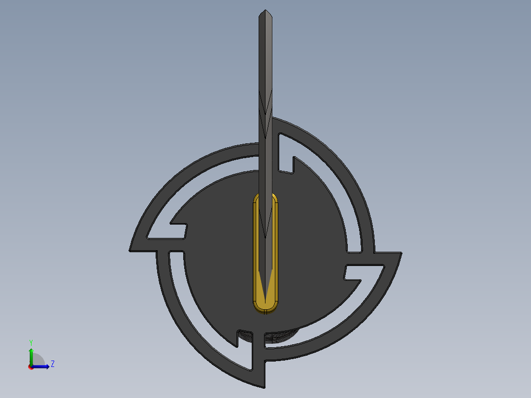 长手柄东洋武士刀左视图