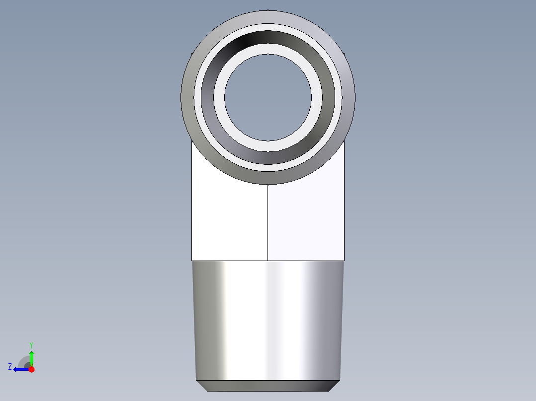 卡套式工业通用硬管接头EO_Male_stud_run_tee_TE10LRCFX右视图