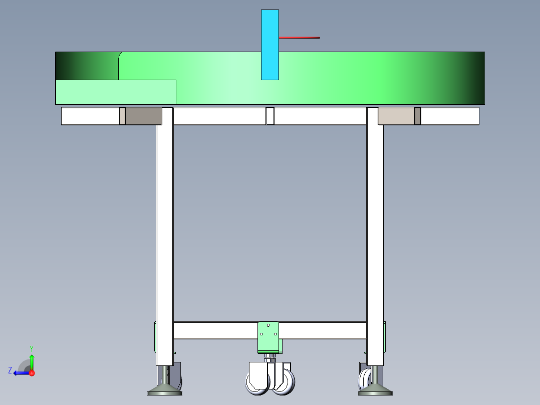 旋转推动输送台右视图