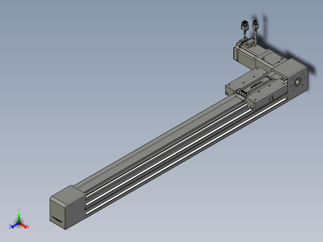 威洛博直线电机模组EB6-L140-S600-L-P40-MS3正等轴测图
