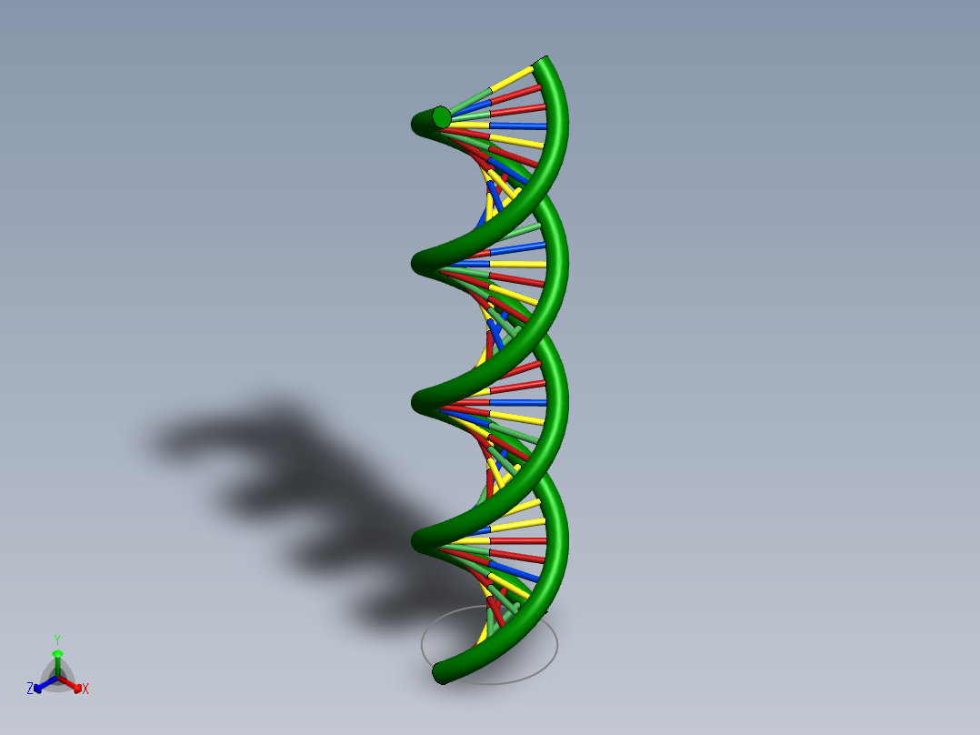 DNA基因染色体7正等轴测图