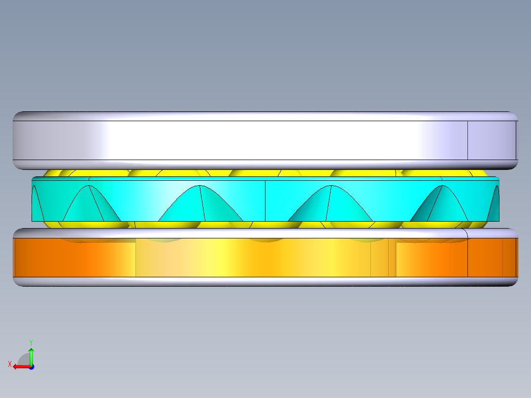 平面推力球轴承51305后视图