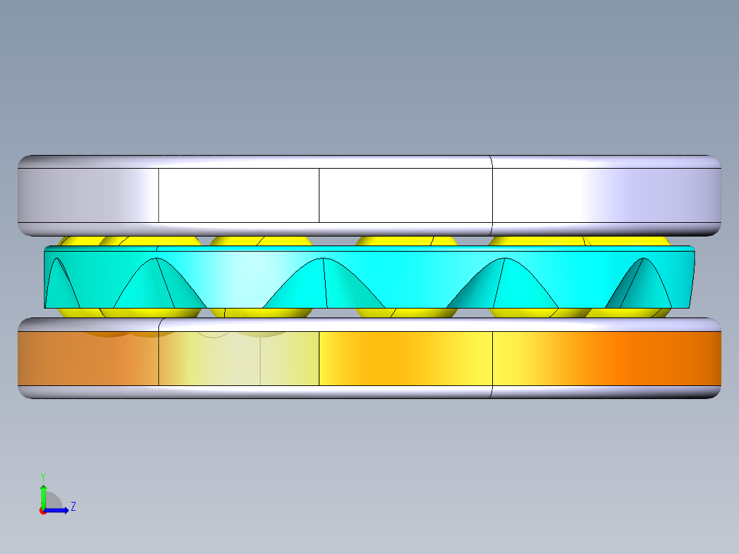 平面推力球轴承51305左视图