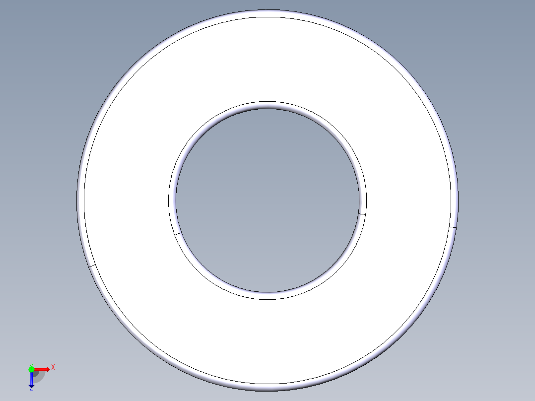 平面推力球轴承51305俯视图