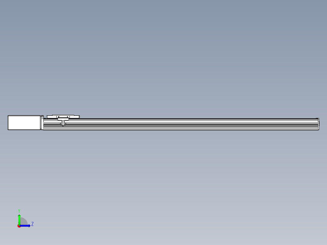 同步带全封闭直线模组TPA-HCB-110D-90-L1050-MR-C-P40-N3左视图
