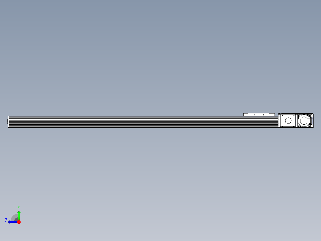 同步带全封闭直线模组TPA-HCB-110D-90-L1050-MR-C-P40-N3右视图