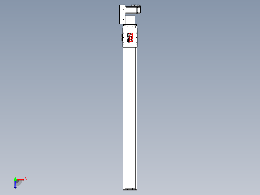 同步带全封闭直线模组TPA-HCB-110D-90-L1050-MR-C-P40-N3俯视图