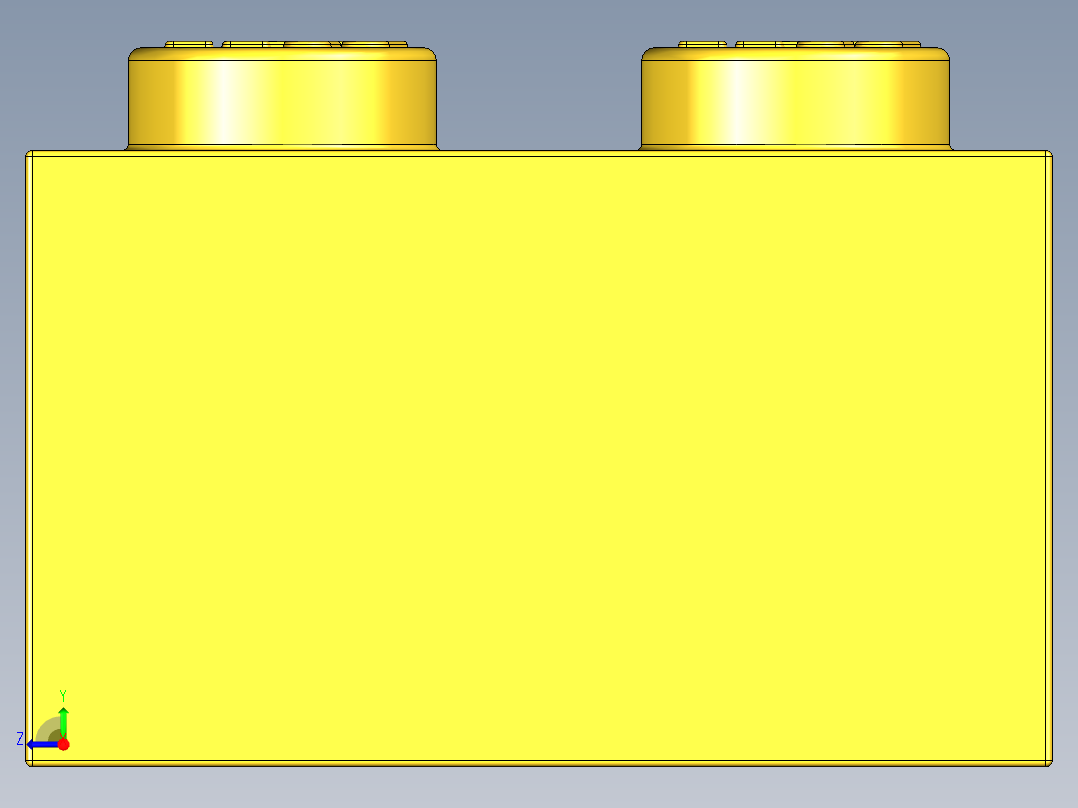 乐高套装 4421基本积木-300724 Bright Yellow Brick 2 x 8.STEP右视图
