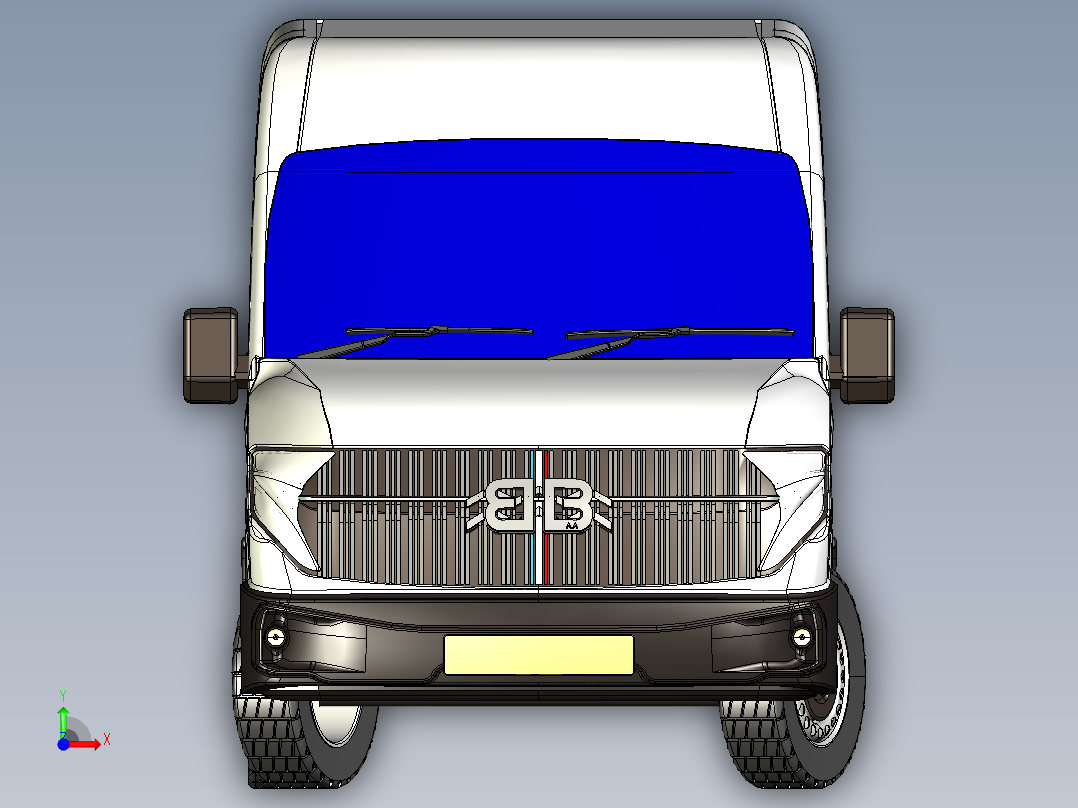 2024商务车面包车外形3D前视图