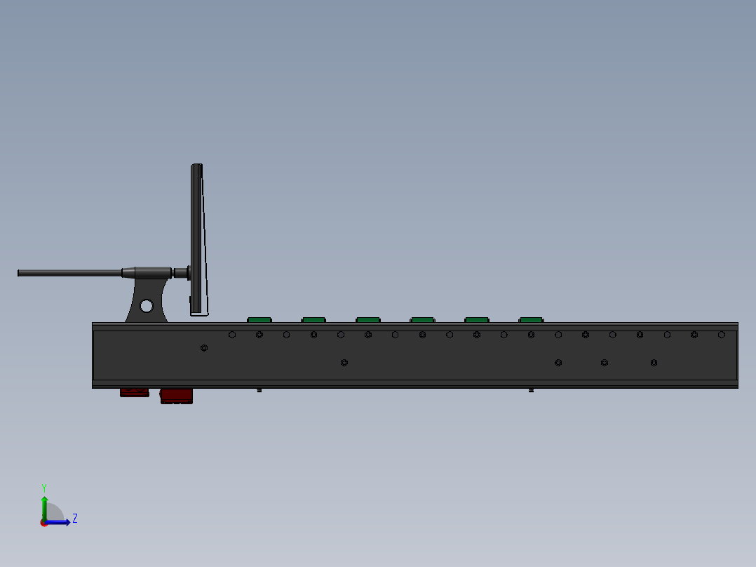 分拣动力辊道左视图