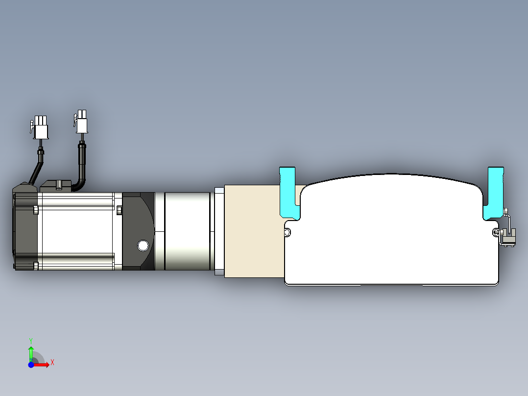 同步带滑台-半封闭B22-L100-C-S50-L-P75-D3-N5前视图