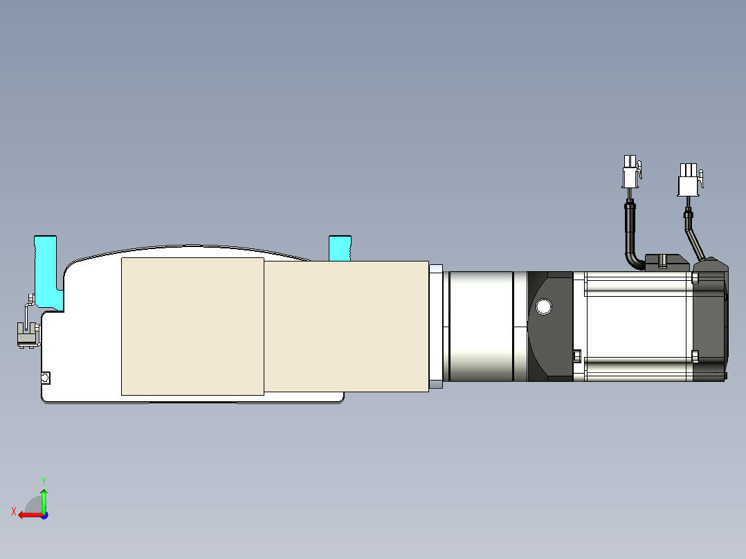 同步带滑台-半封闭B22-L100-C-S50-L-P75-D3-N5后视图