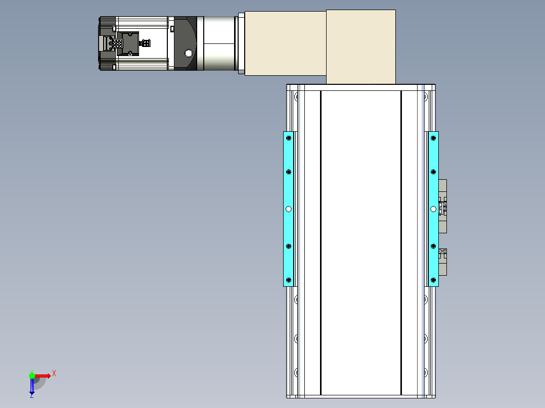 同步带滑台-半封闭B22-L100-C-S50-L-P75-D3-N5俯视图