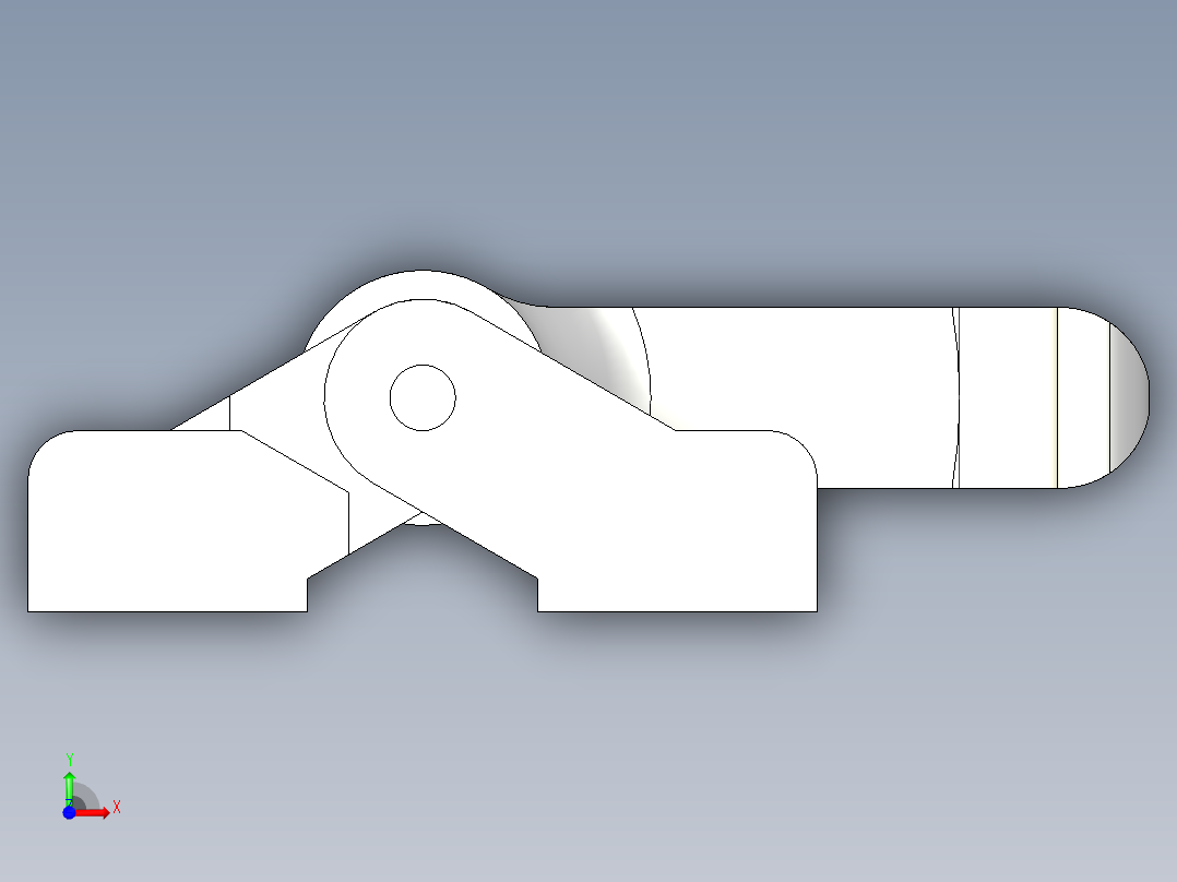 工程塑膠鉸鏈CFA-ERS-3D多系列多零件图纸模型前视图