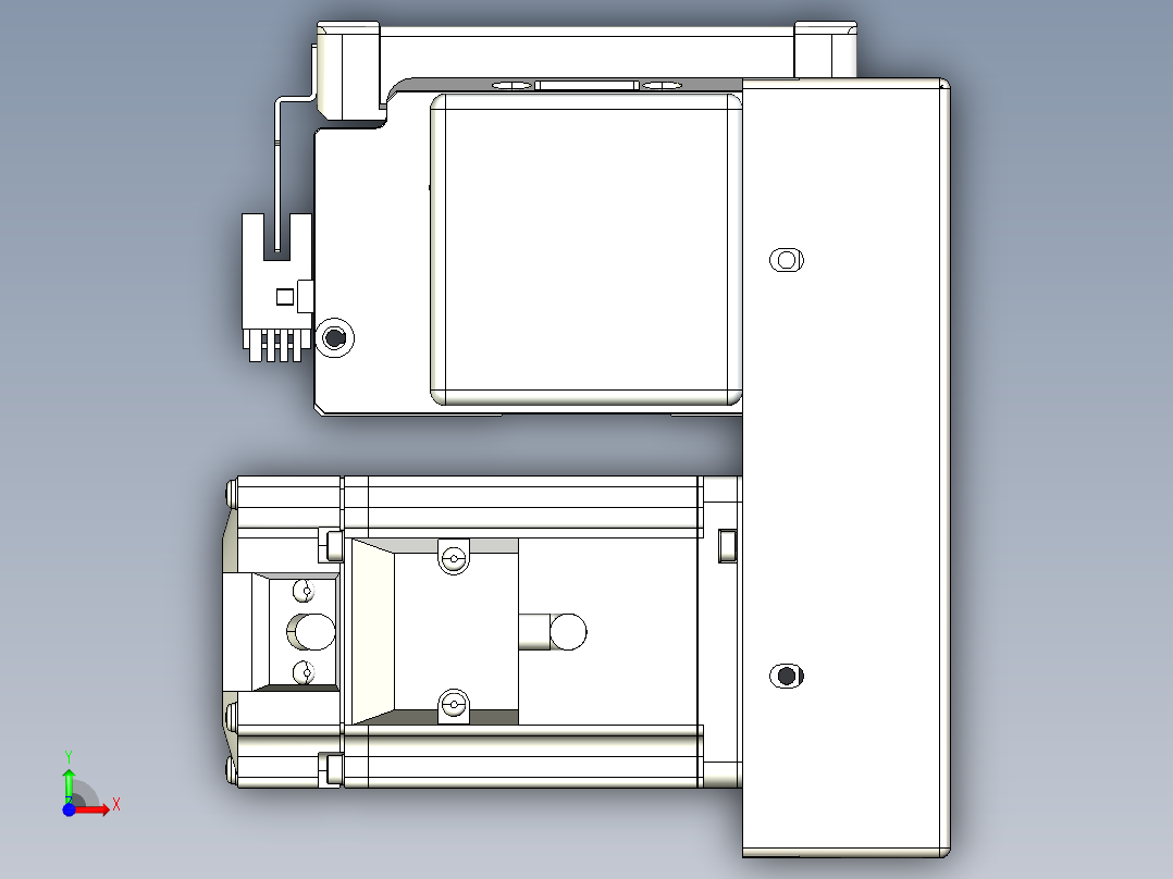 同步带全封闭直线模组TPA-HCB-105D-90-L2850-RP-C-P20-N3前视图