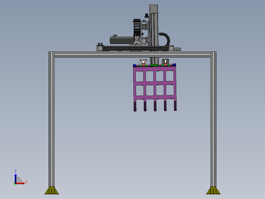 F819 三坐标龙门架式机械手左视图