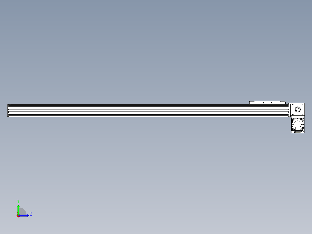 同步带全封闭直线模组TPA-HCB-14D-120-L1150-RP-C-P40-N3左视图