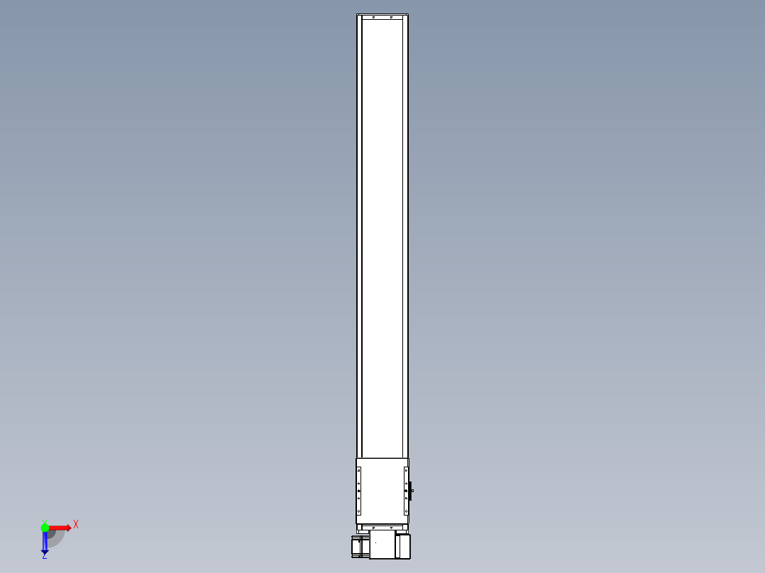 同步带全封闭直线模组TPA-HCB-14D-120-L1150-RP-C-P40-N3俯视图