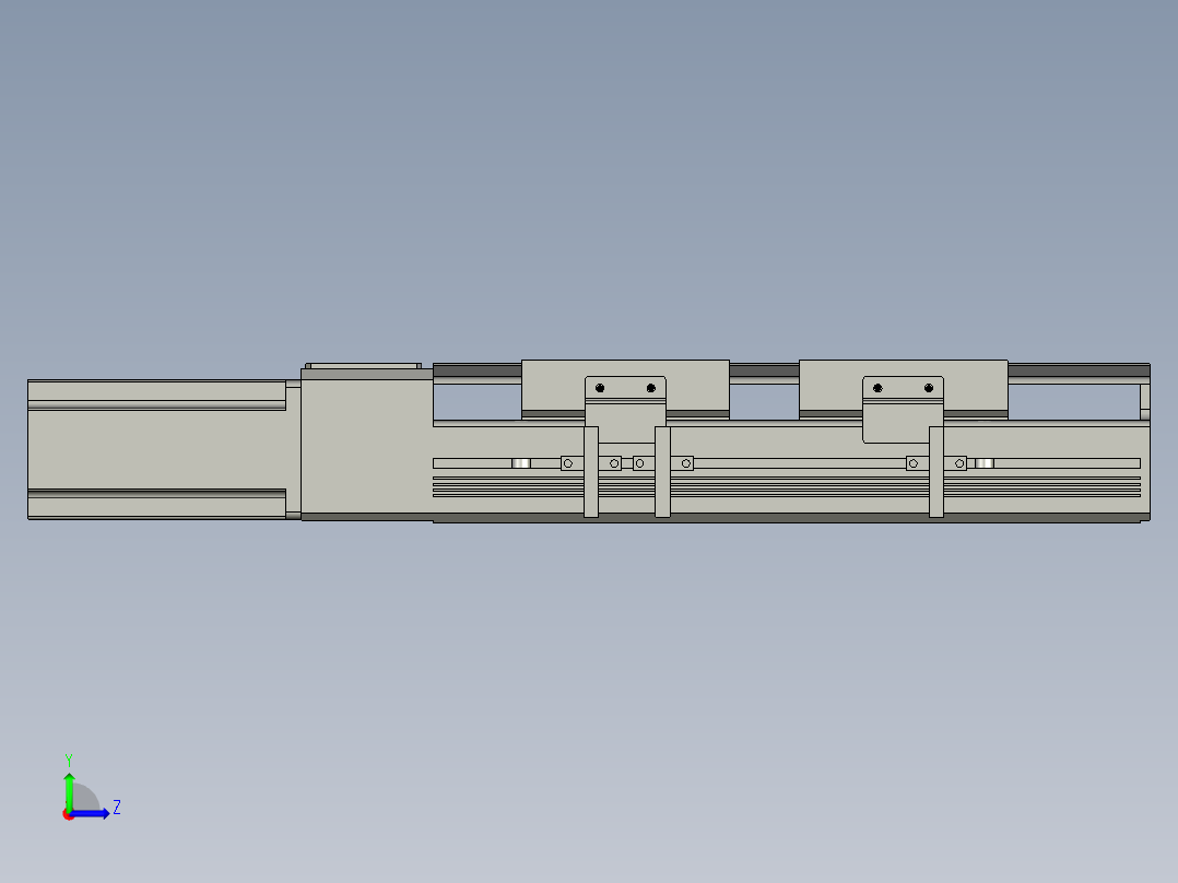 直线模组LHAT10-CA-S100-M-C3设计图纸左视图