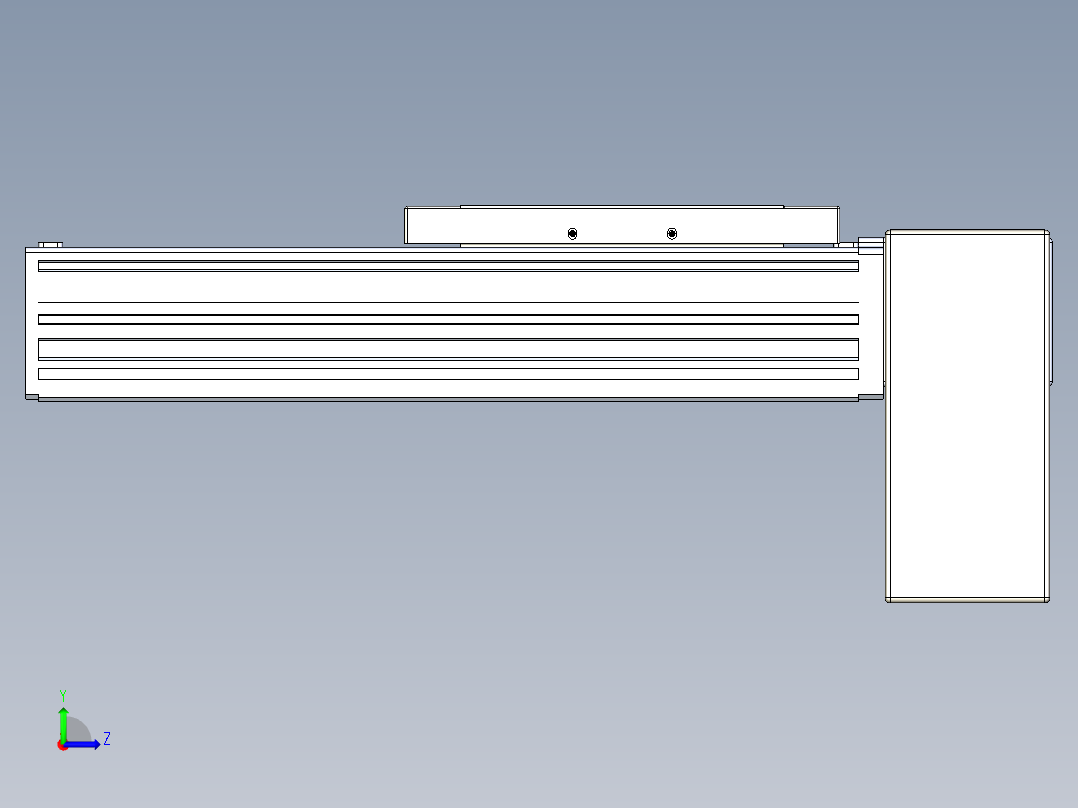 同步带全封闭直线模组TPA-HCB-120D-90-L100-LP-Y-P40-N3左视图