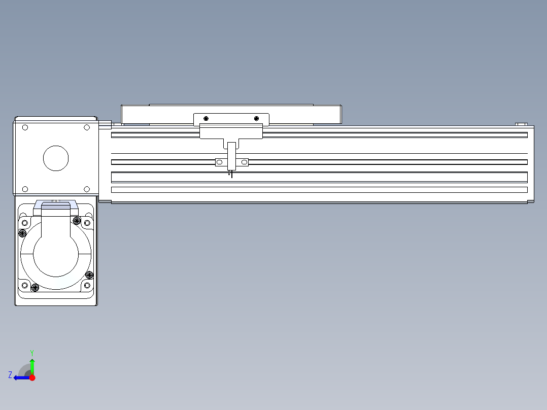同步带全封闭直线模组TPA-HCB-120D-90-L100-LP-Y-P40-N3右视图