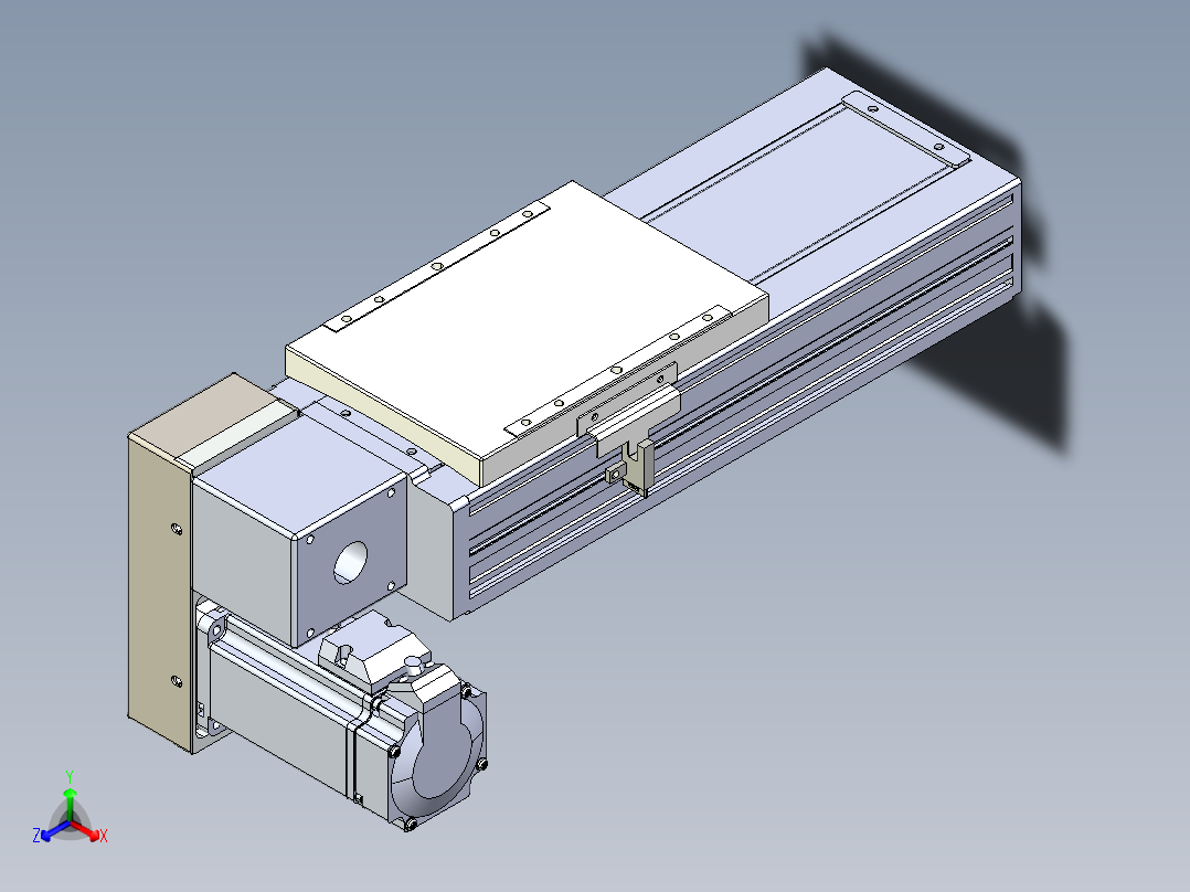 同步带全封闭直线模组TPA-HCB-120D-90-L100-LP-Y-P40-N3正等轴测图