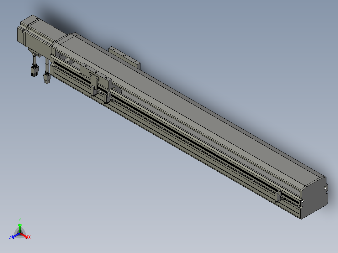 东锦丝杆传动-直线滑台模组DH85-C-L10-S550-BC-P400W-C3正等轴测图