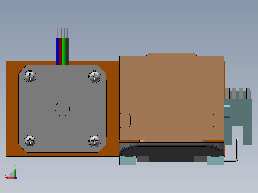 MTH丝杆半封闭模组MTH5M-BR-42后视图