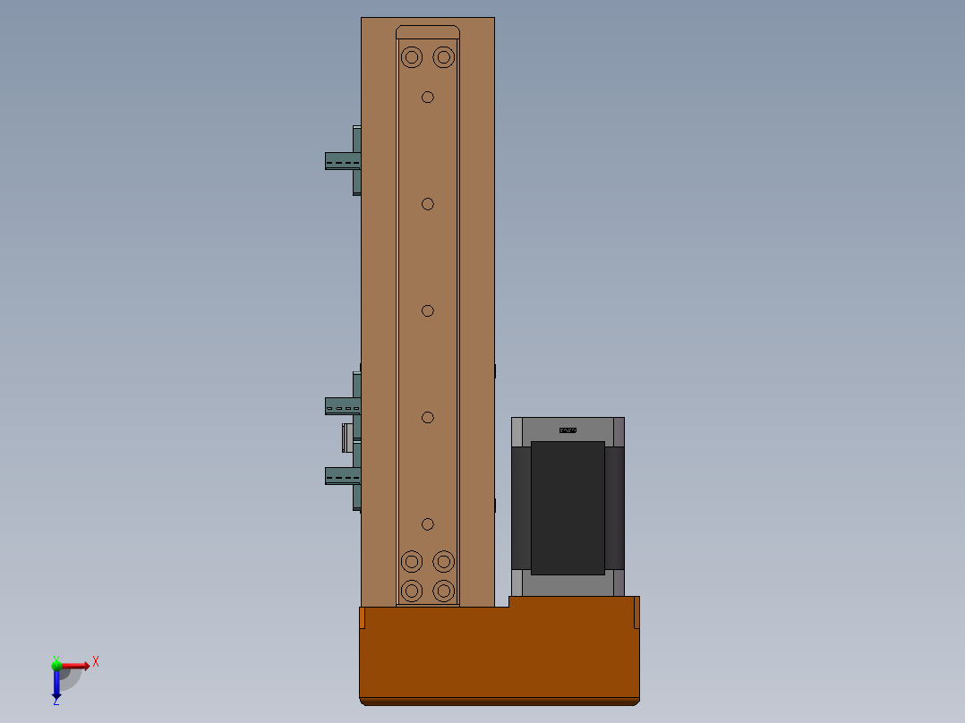 MTH丝杆半封闭模组MTH5M-BR-42俯视图