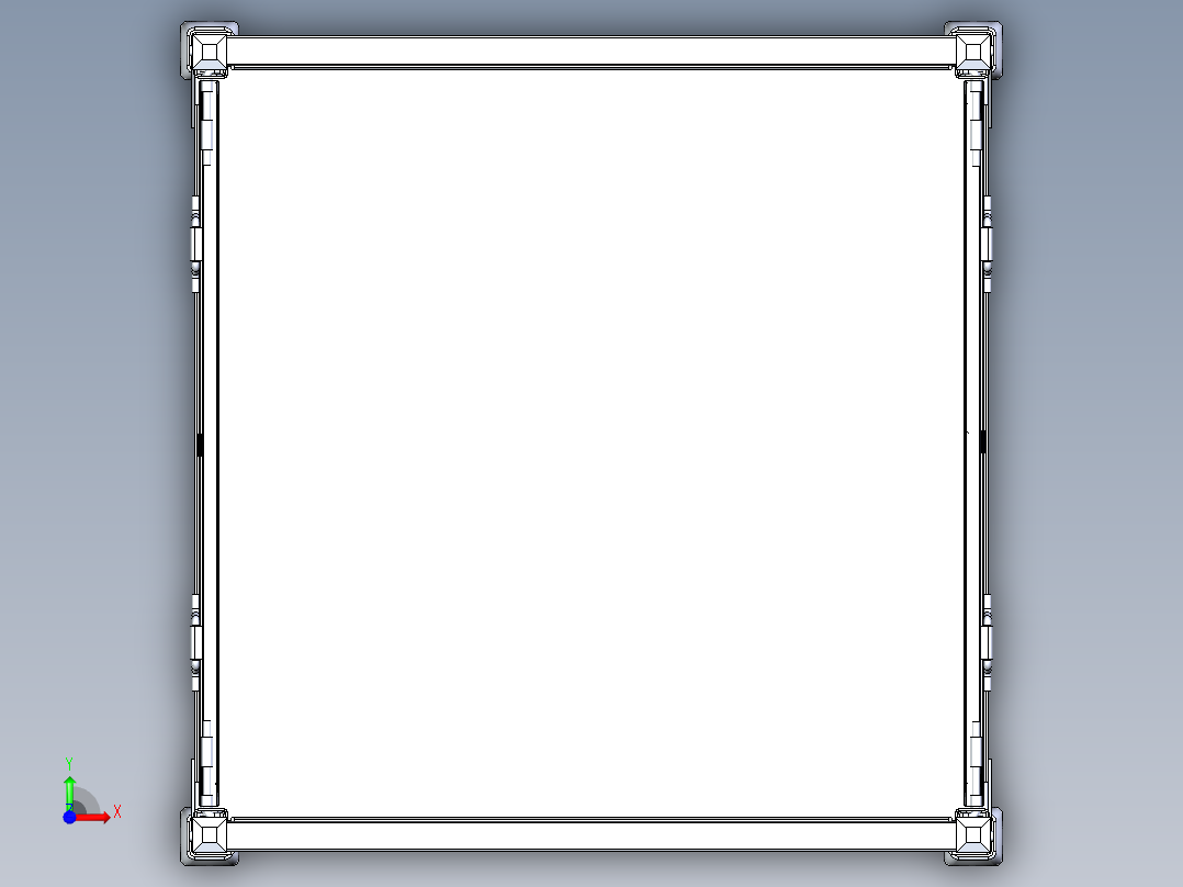 1000x1000x700折叠料箱前视图