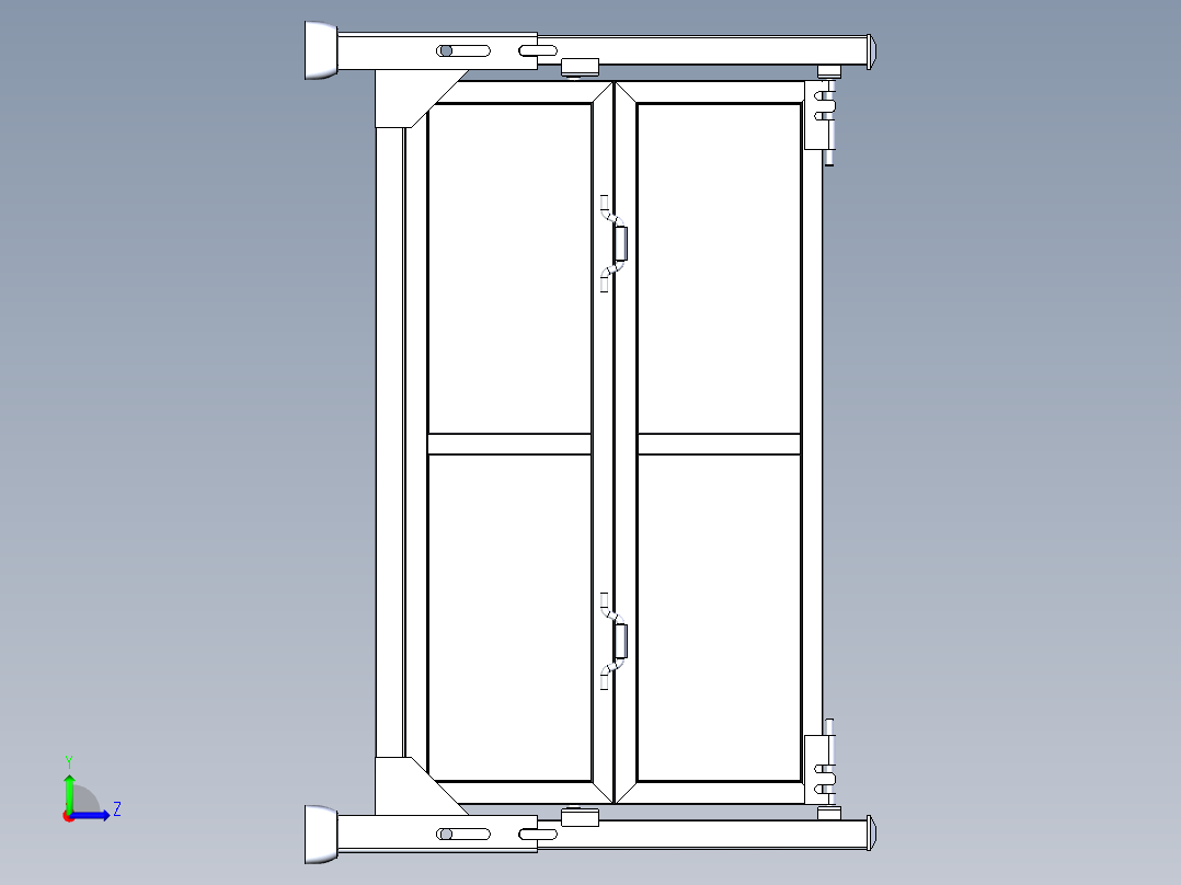 1000x1000x700折叠料箱左视图
